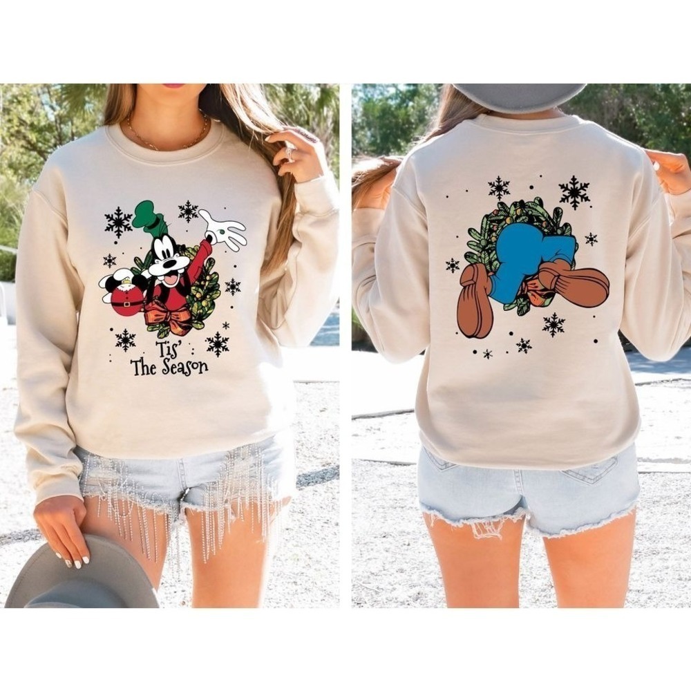 Goofy Disney Christmas Sweatshirt Christmas 2 Sided Sweatshirt